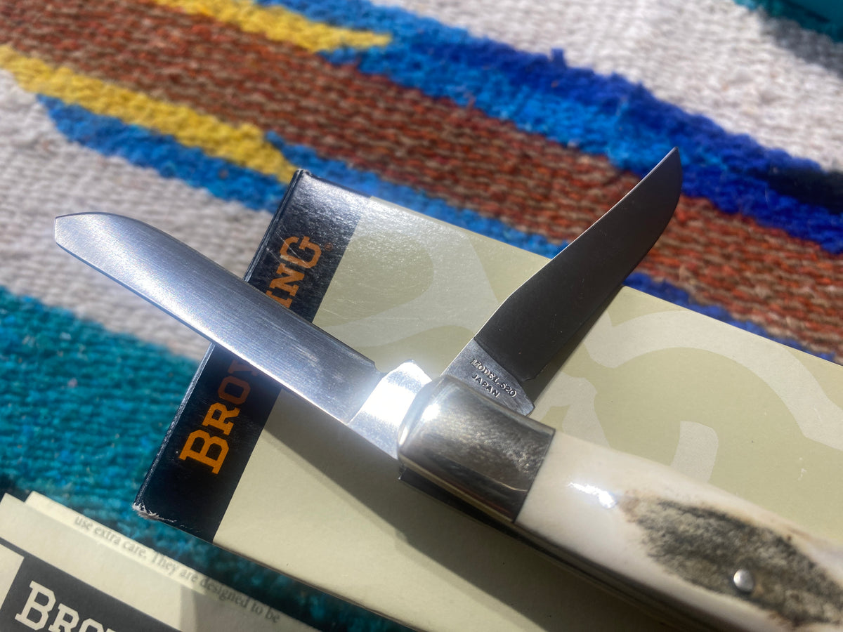 Browning 520 Sambar Stag Trapper Pocket Knife