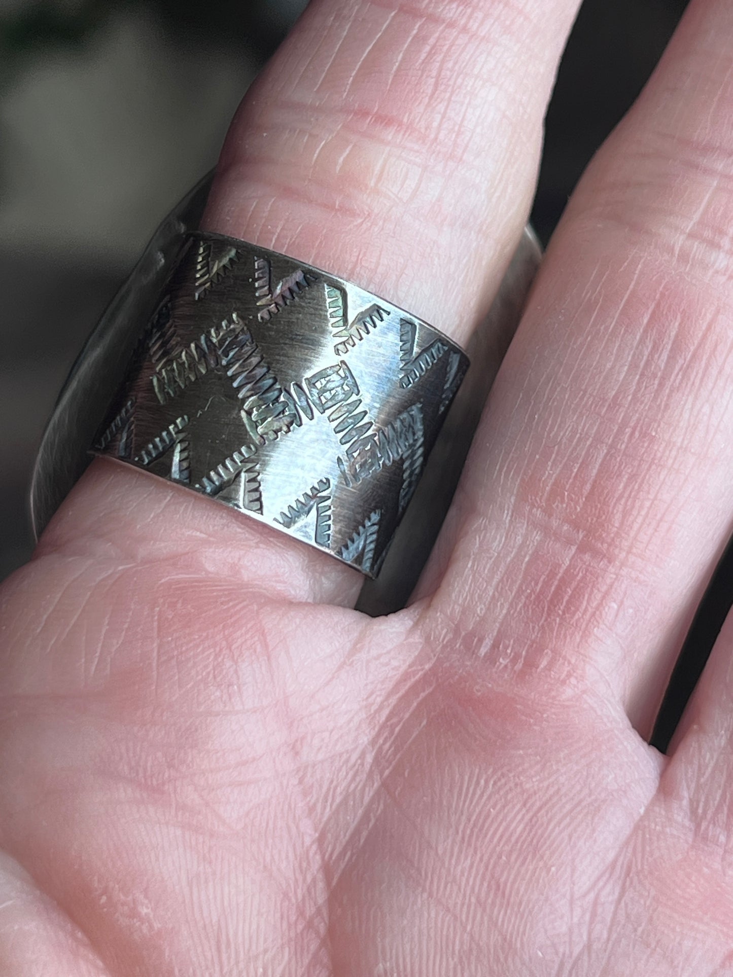 Natural Royston Turquoise and Sterling Silver Snake Motif Ring by Isaac Baca, Size 8 to 8.5
