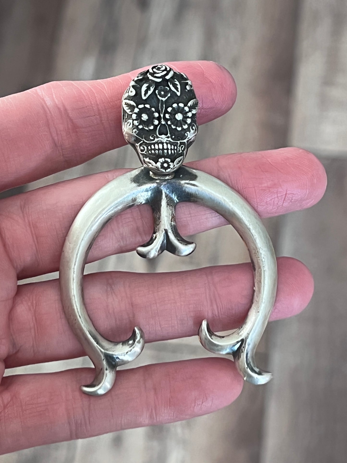 Sterling Silver Sugar Skull Naja Pendants