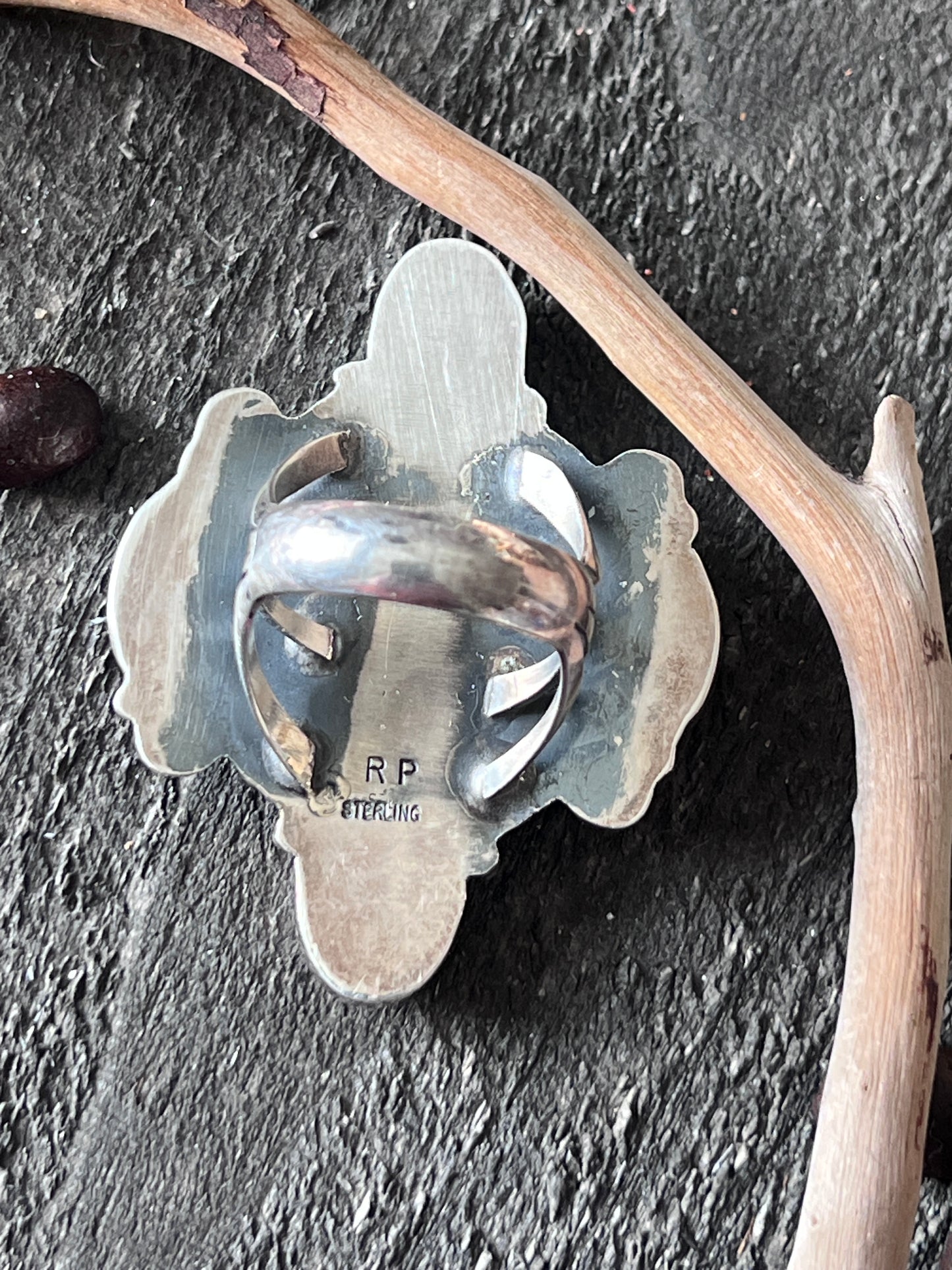 Rosella Paxson Sterling Silver and Purple Spiny Oyster Shell Cluster Ring, Size 9.5-10