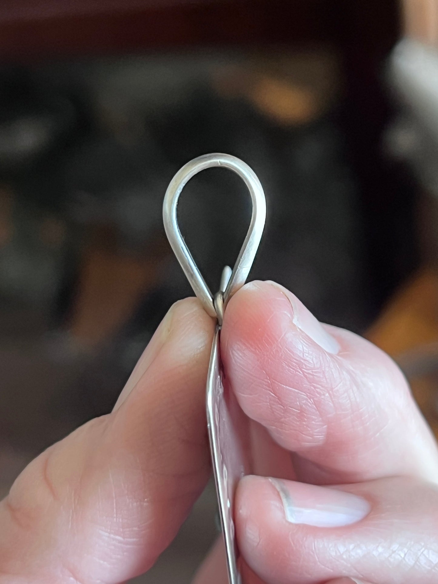 Hand Stamped Sterling Silver Fred Harvey Era Inspired Reverse Arrows Tag Pendant by Kimari Somers