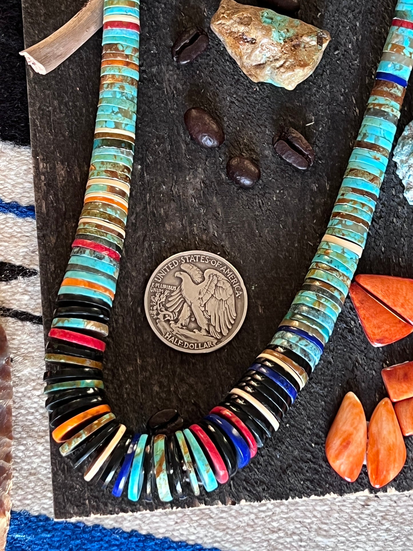 Ronald Chavez Handcrafted Multistone Heishi Beaded Necklace, #2
