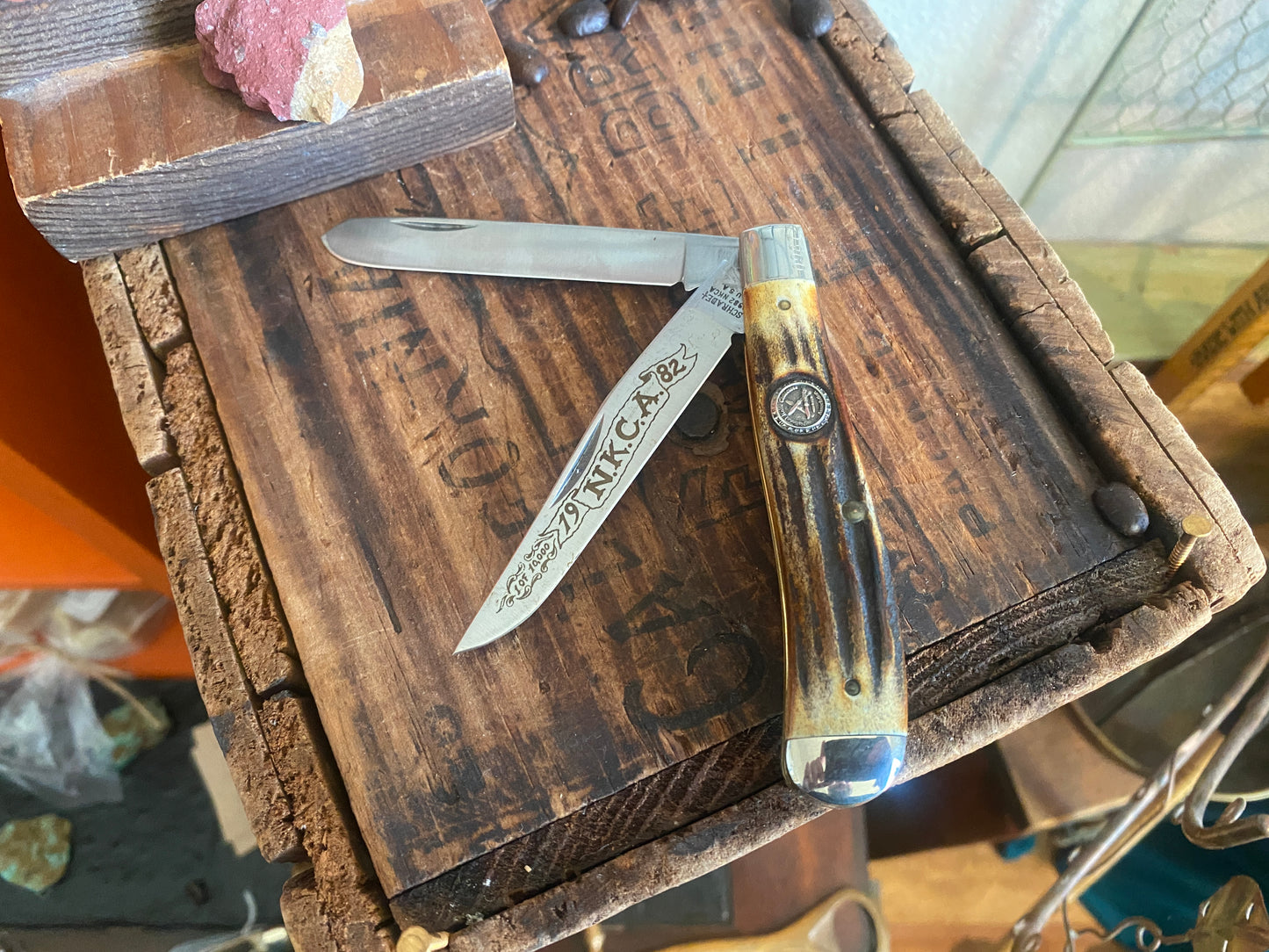 Schrade 1 of 10,000 1982 N.K.C.A. Trapper Pocket Knife