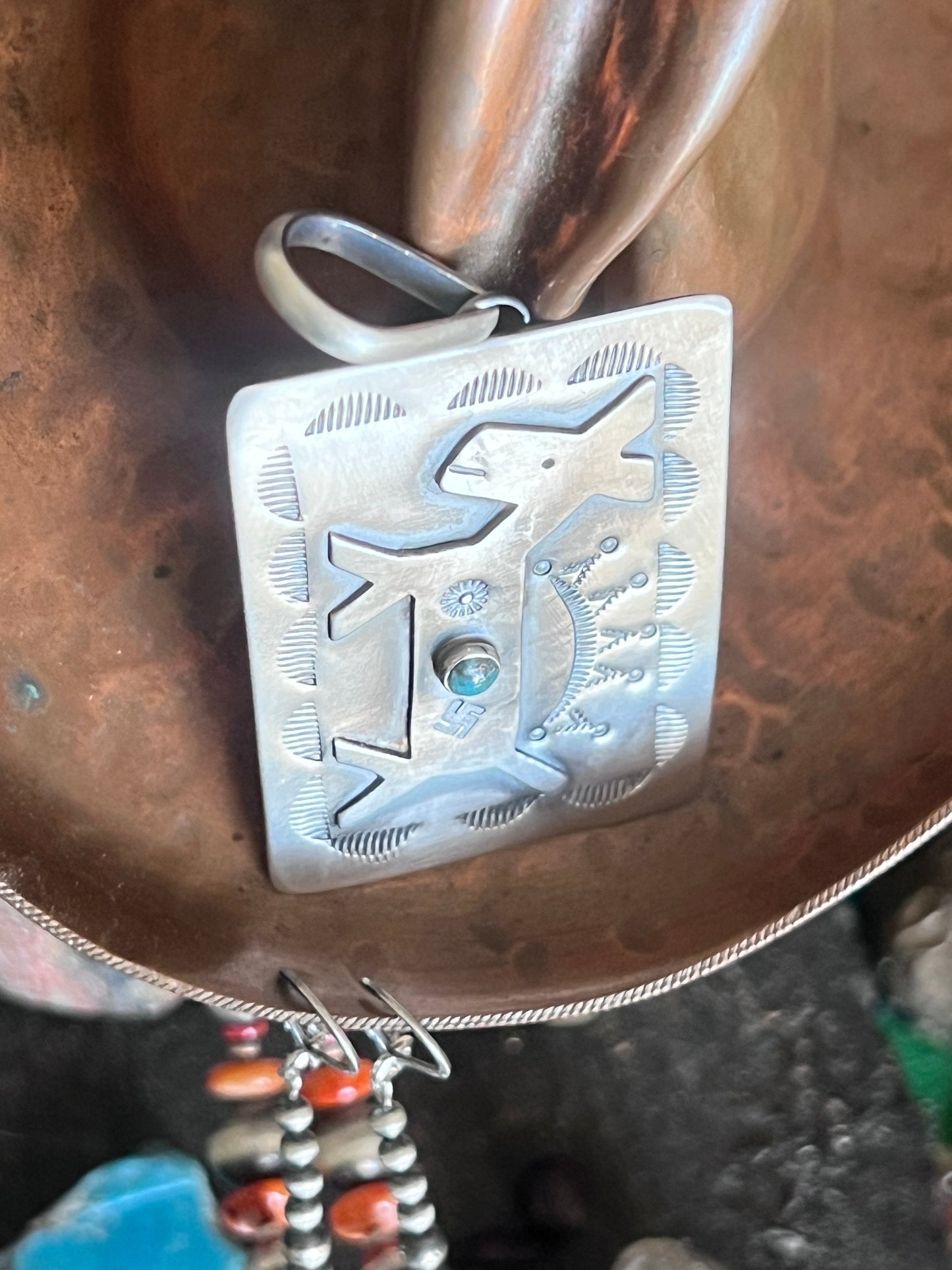 Hand Stamped Sterling Silver Fred Harvey Era Inspired Horse Tag Pendant by Kimari Somers