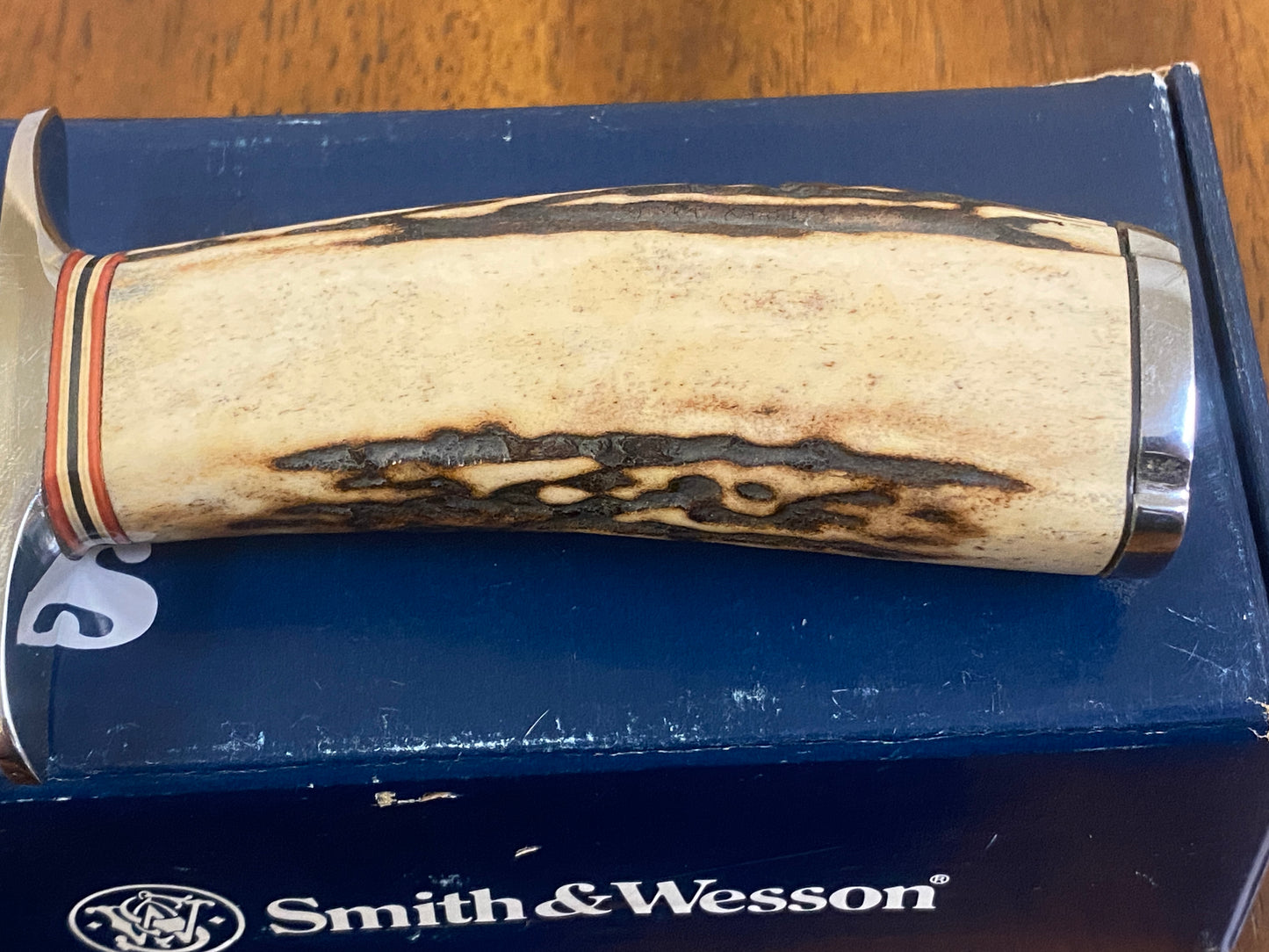 First production Run Smith & Wesson SW-1 Custom Stag Sheath Knife #141
