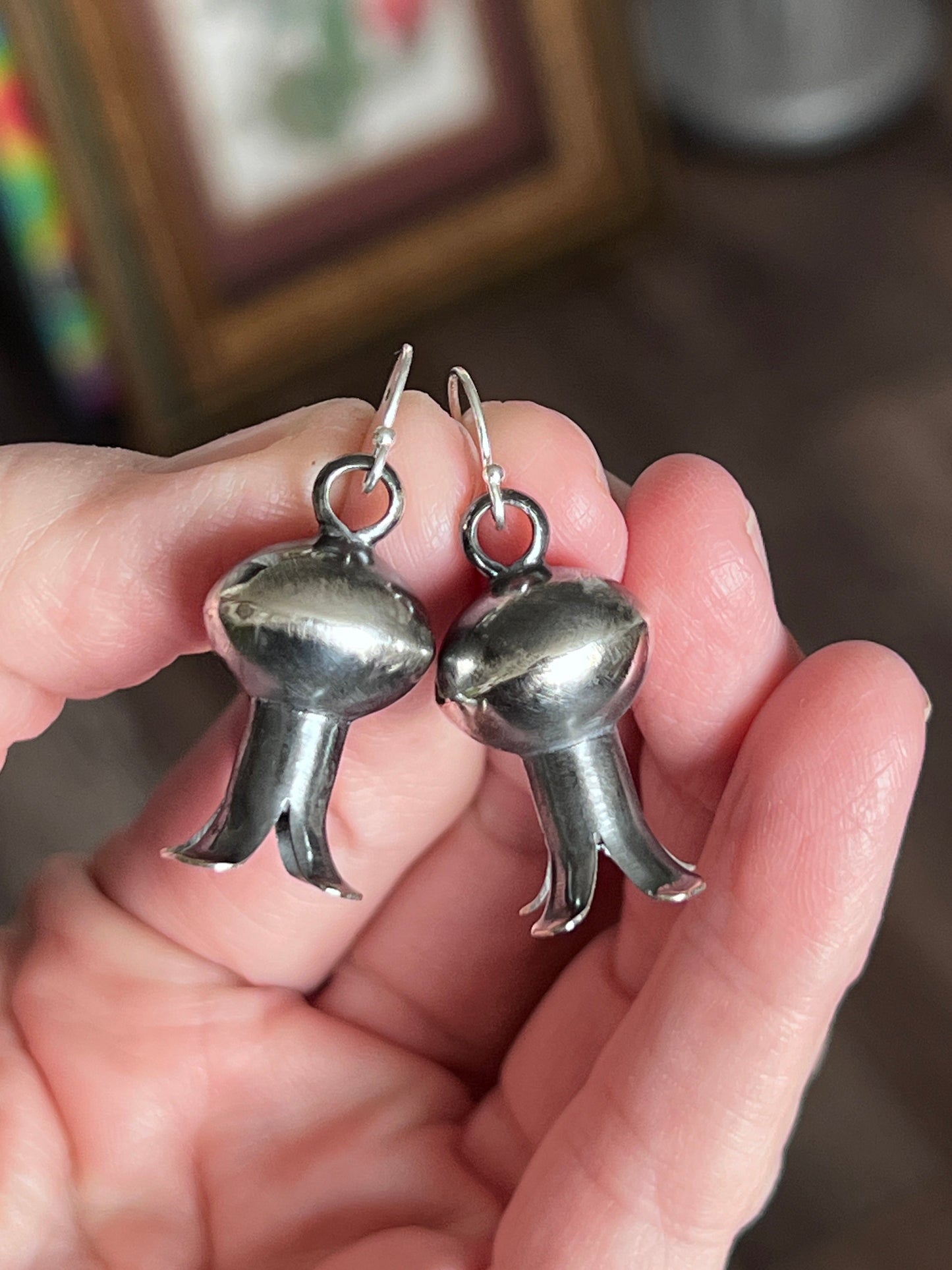 Handcrafted Sterling Silver Blossom Dangle Earrings by Daniel John