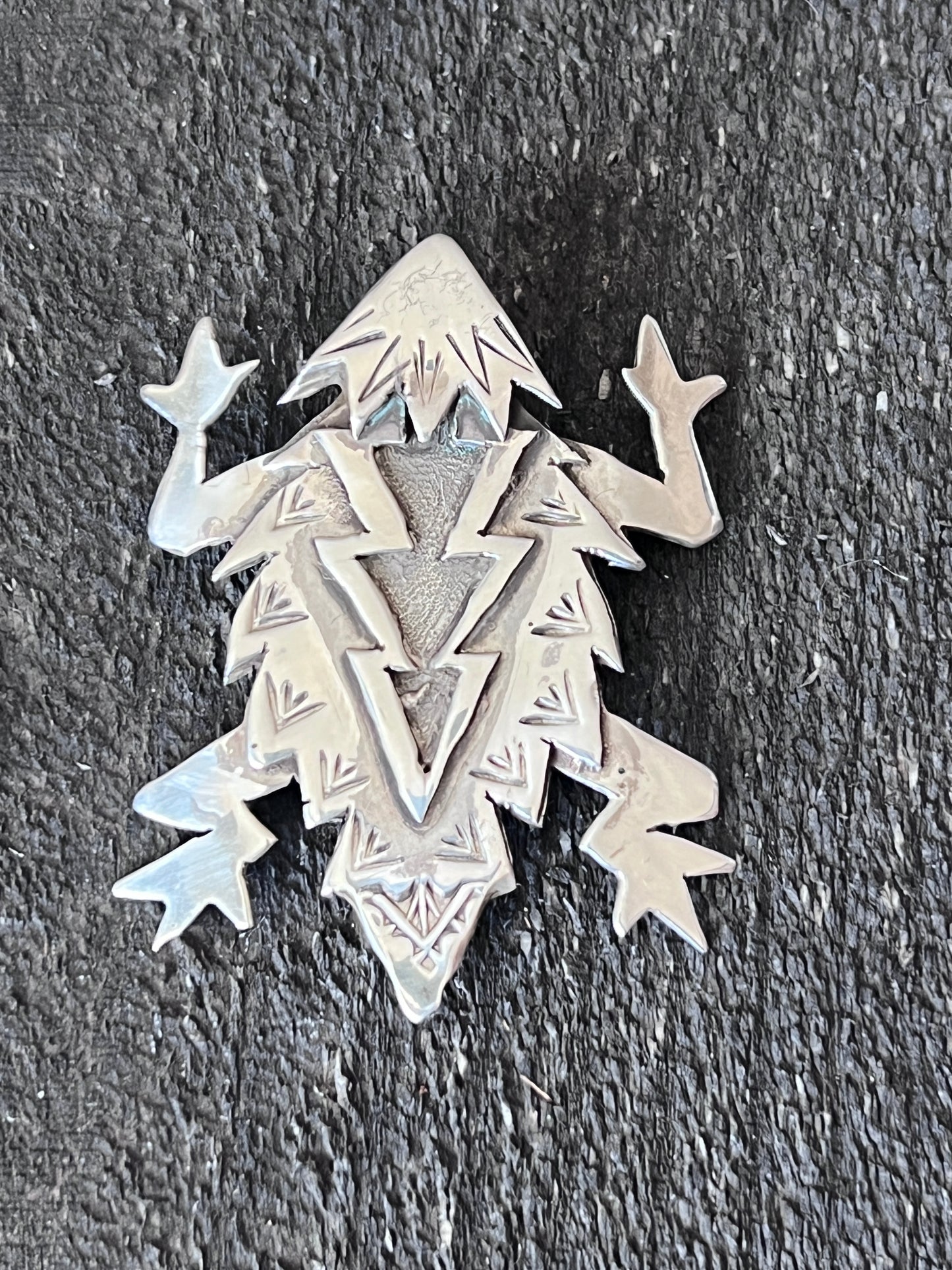 Quinton Antone Handcrafted Sterling Silver Horned Toad Pendant