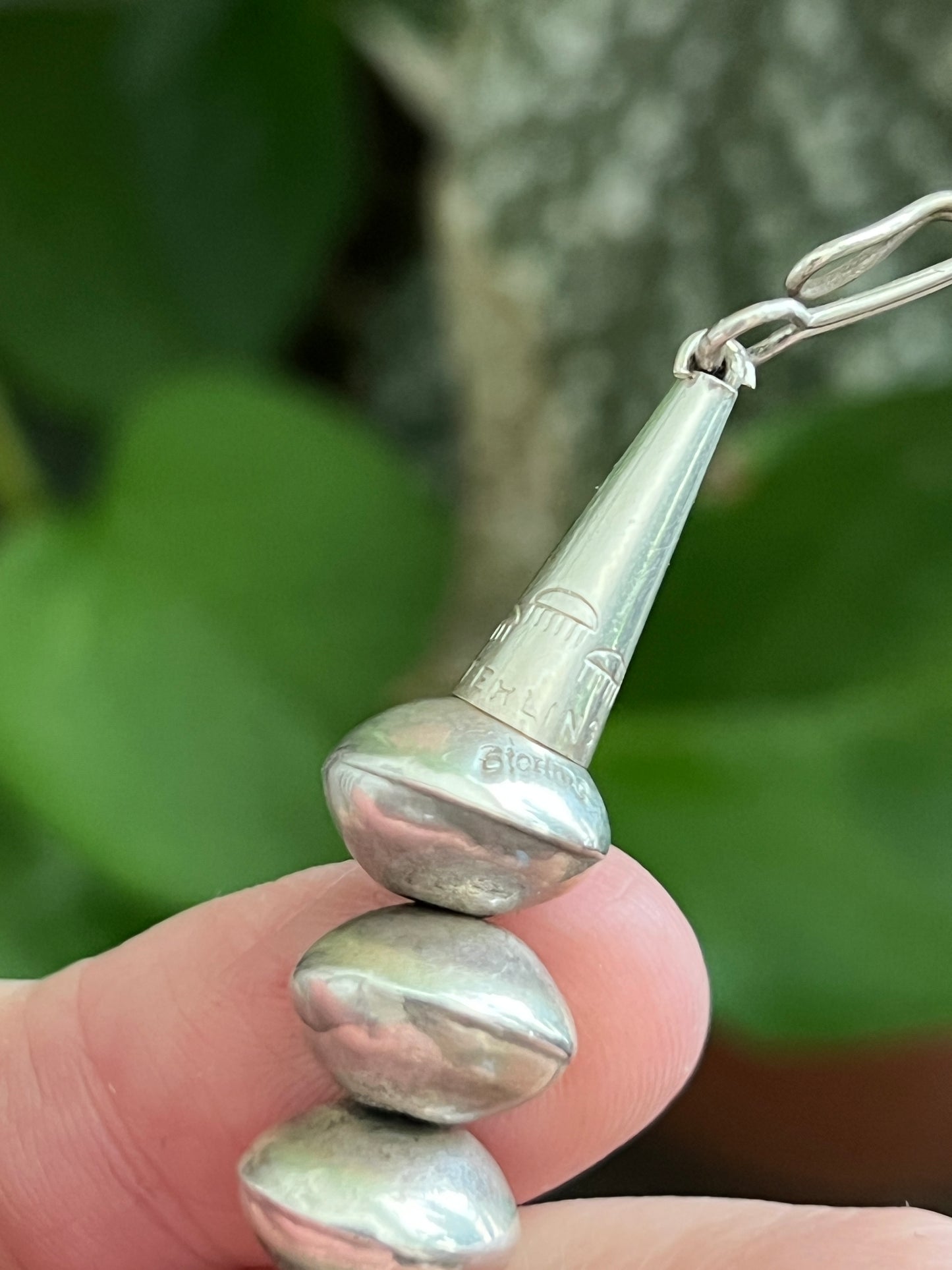 Vintage Native Handcrafted Sterling Silver Bead Necklace by Joe Tortolita
