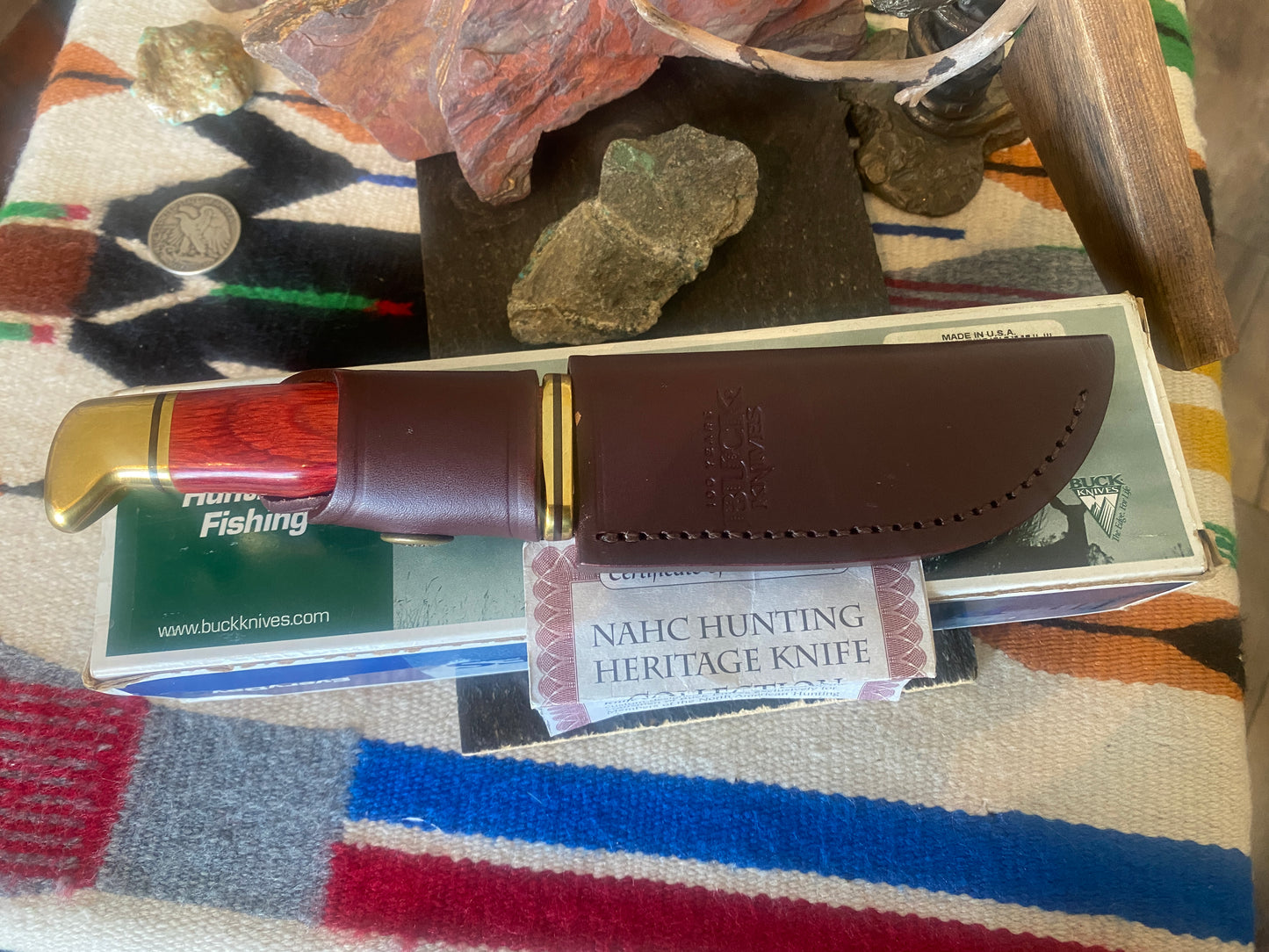 NAHC Hunting Heritage Knife Collection Buck 103 Sheath Knife