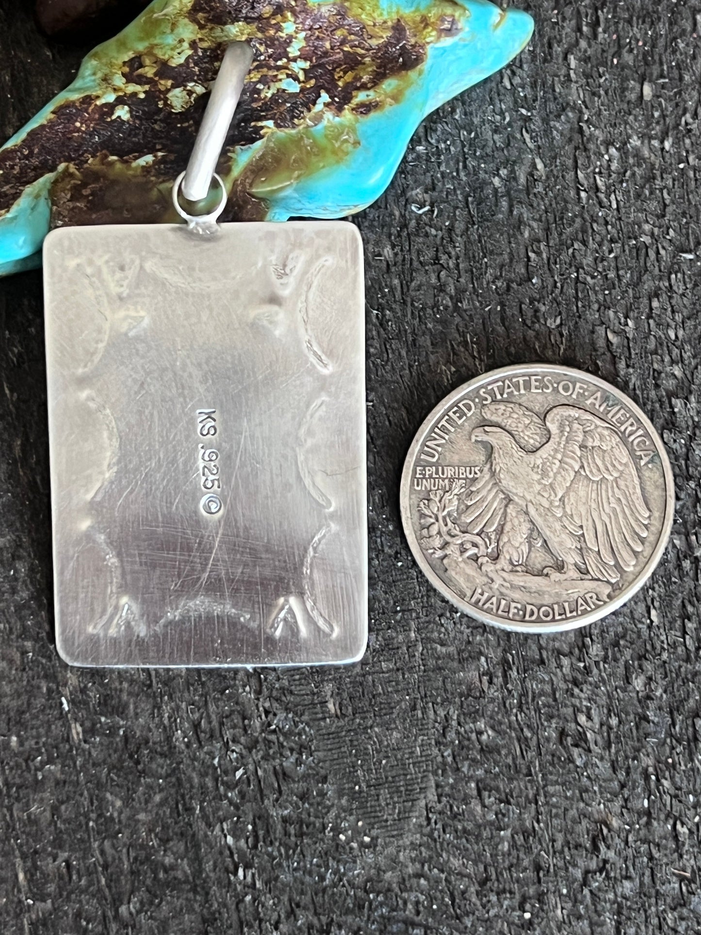 Hand Stamped Sterling Silver Fred Harvey Era Inspired Arrowhead Tag Pendant by Kimari Somers