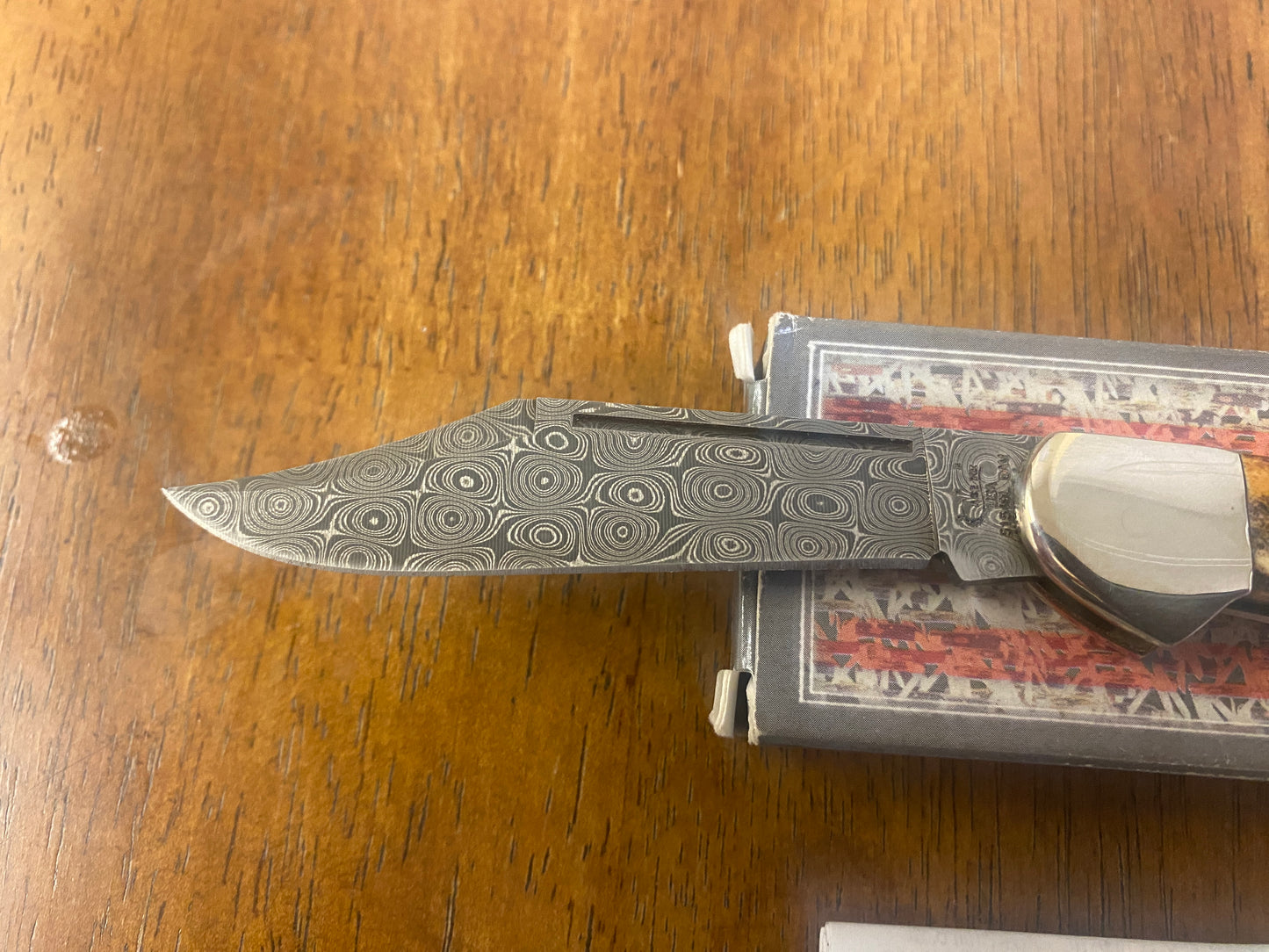 2012 Rain Drop Damascus Case XX copperlock Pocket Knife