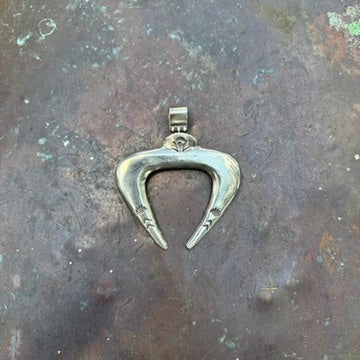 Native Made Coin Silver Naja Pendant by Buffalo Dancer