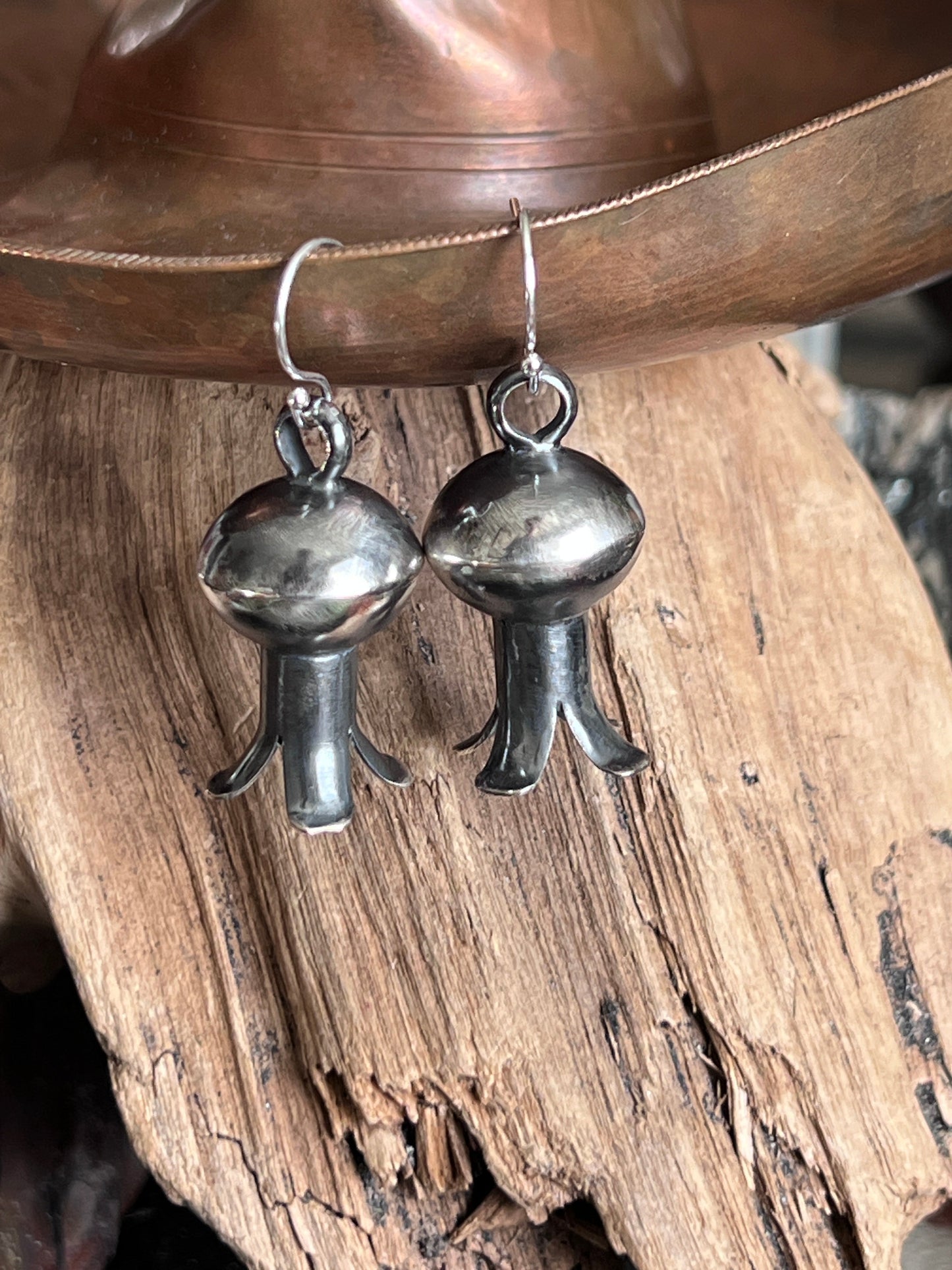Handcrafted Sterling Silver Blossom Dangle Earrings by Daniel John