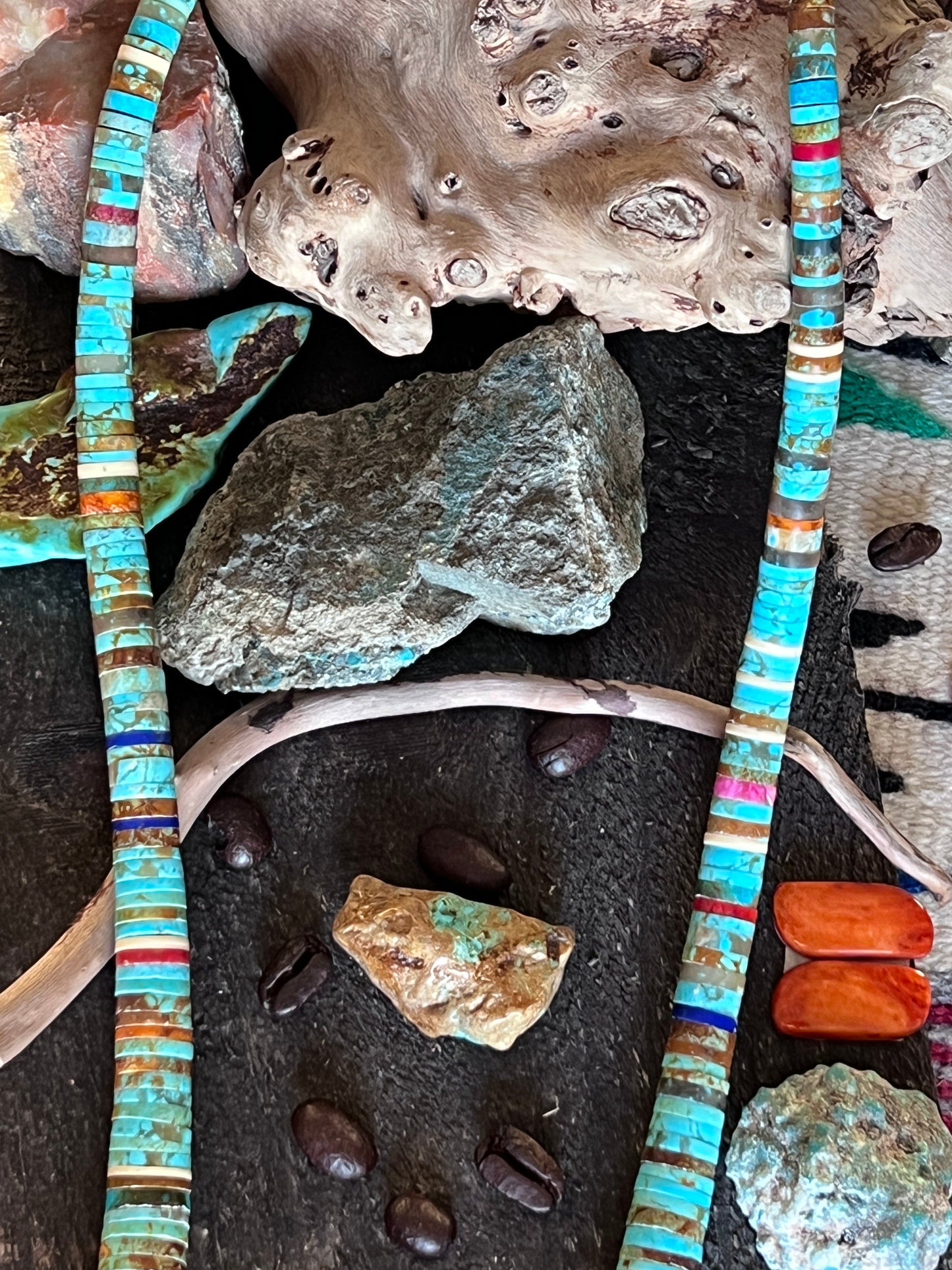 Ronald Chavez Handcrafted Multistone Heishi Beaded Necklace, #2