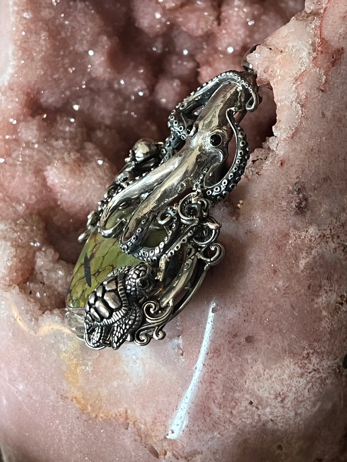 Sterling and Hubei Turquoise Sea Life Pendant