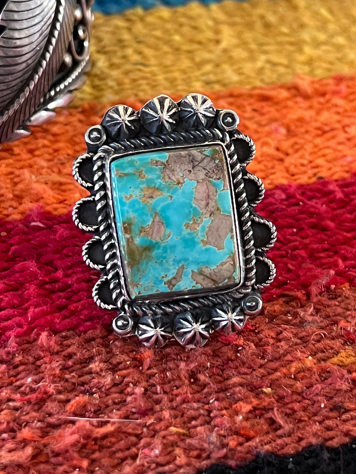 Rosella Paxson Sterling Silver and Royston Turquoise Ring