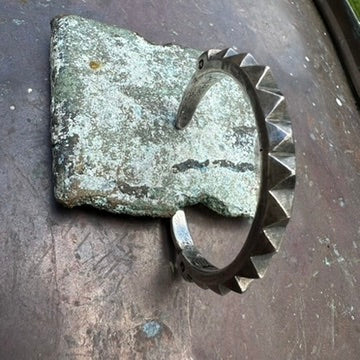 Artisan Made Ingot Silver Spike Cuff Bracelet by Jock Favour