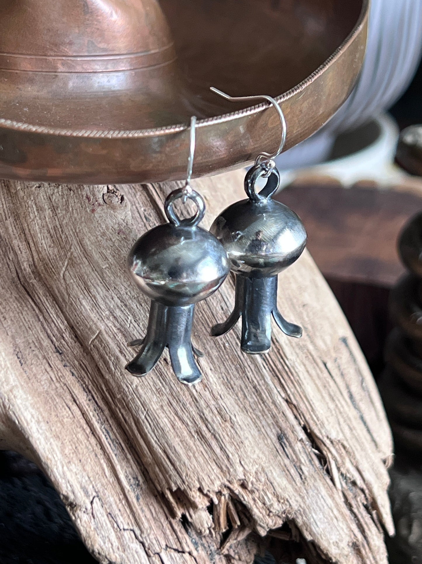 Handcrafted Sterling Silver Blossom Dangle Earrings by Daniel John