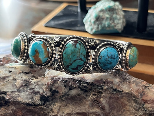 Rosella Paxson Mixed Mine Turquoise Cuff Bracelet
