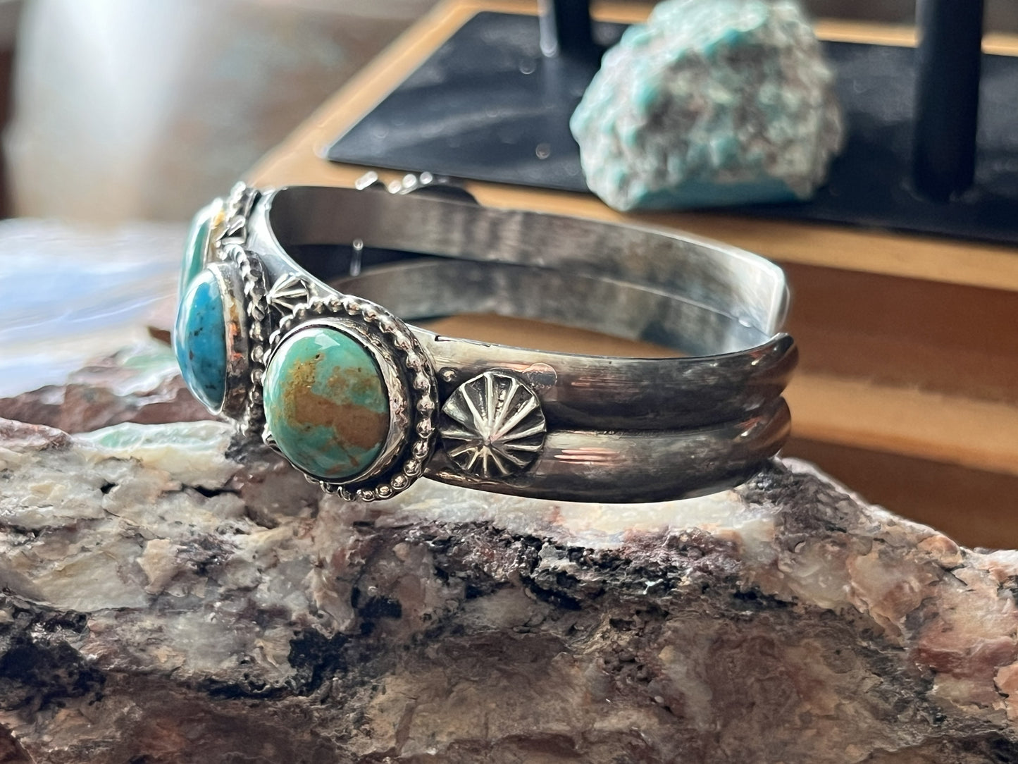 Rosella Paxson Mixed Mine Turquoise Cuff Bracelet