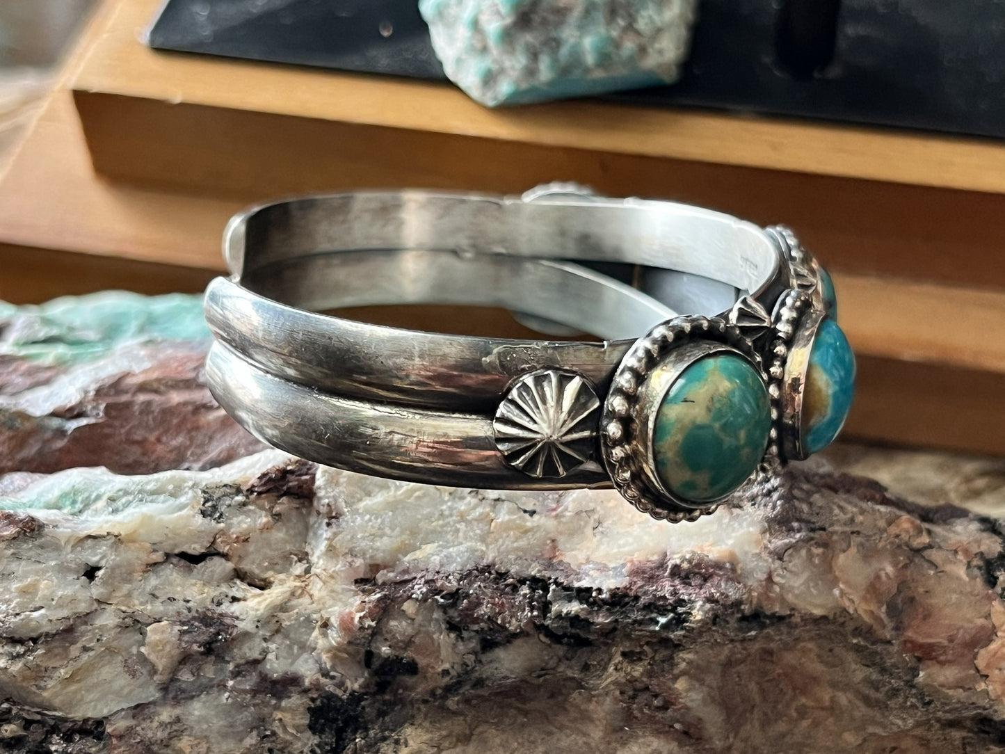 Rosella Paxson Mixed Mine Turquoise Cuff Bracelet