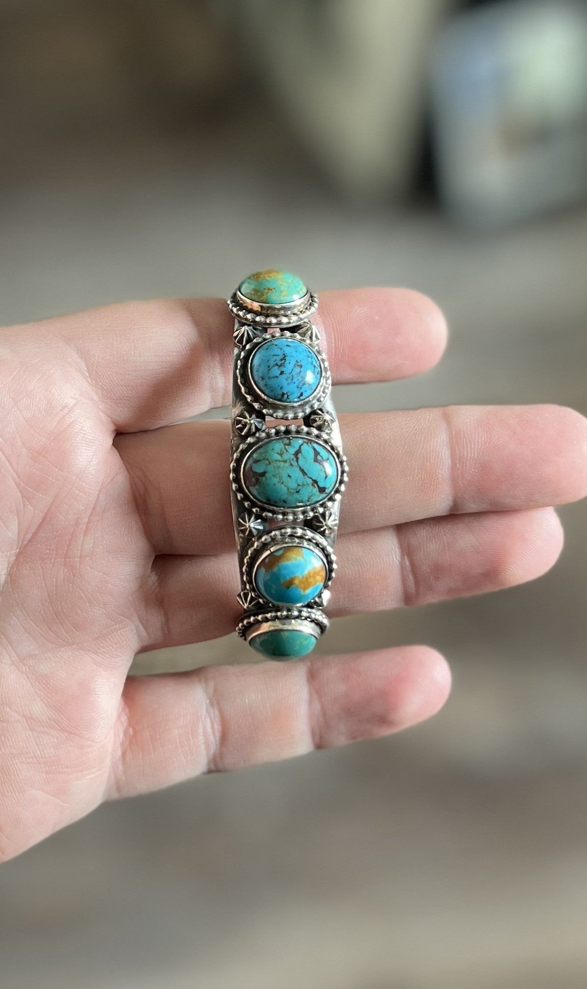 Rosella Paxson Mixed Mine Turquoise Cuff Bracelet