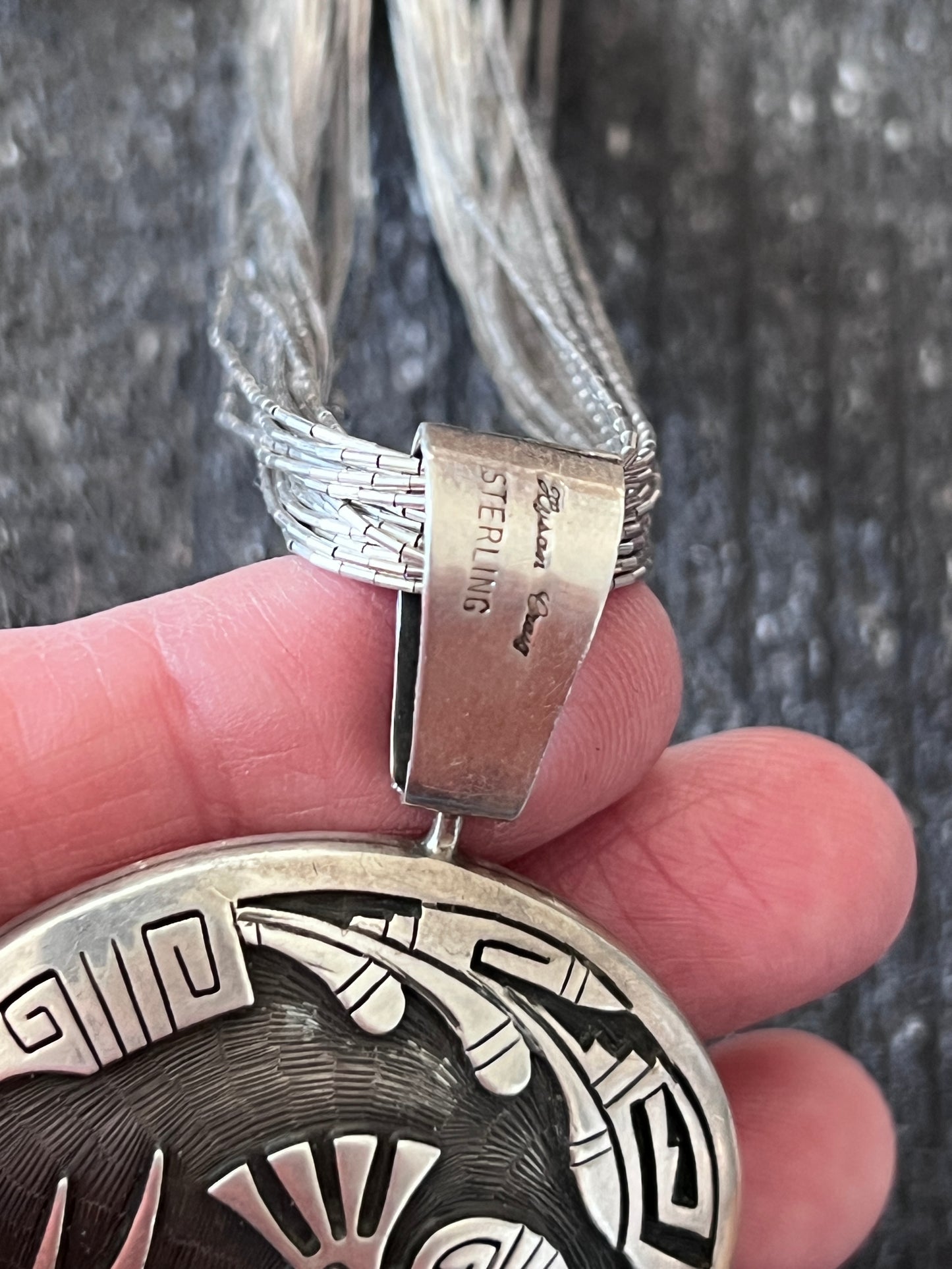 Vintage Sterling Silver Reversible Man In The Maze & Kokopelli Pendant By Hyson Craig