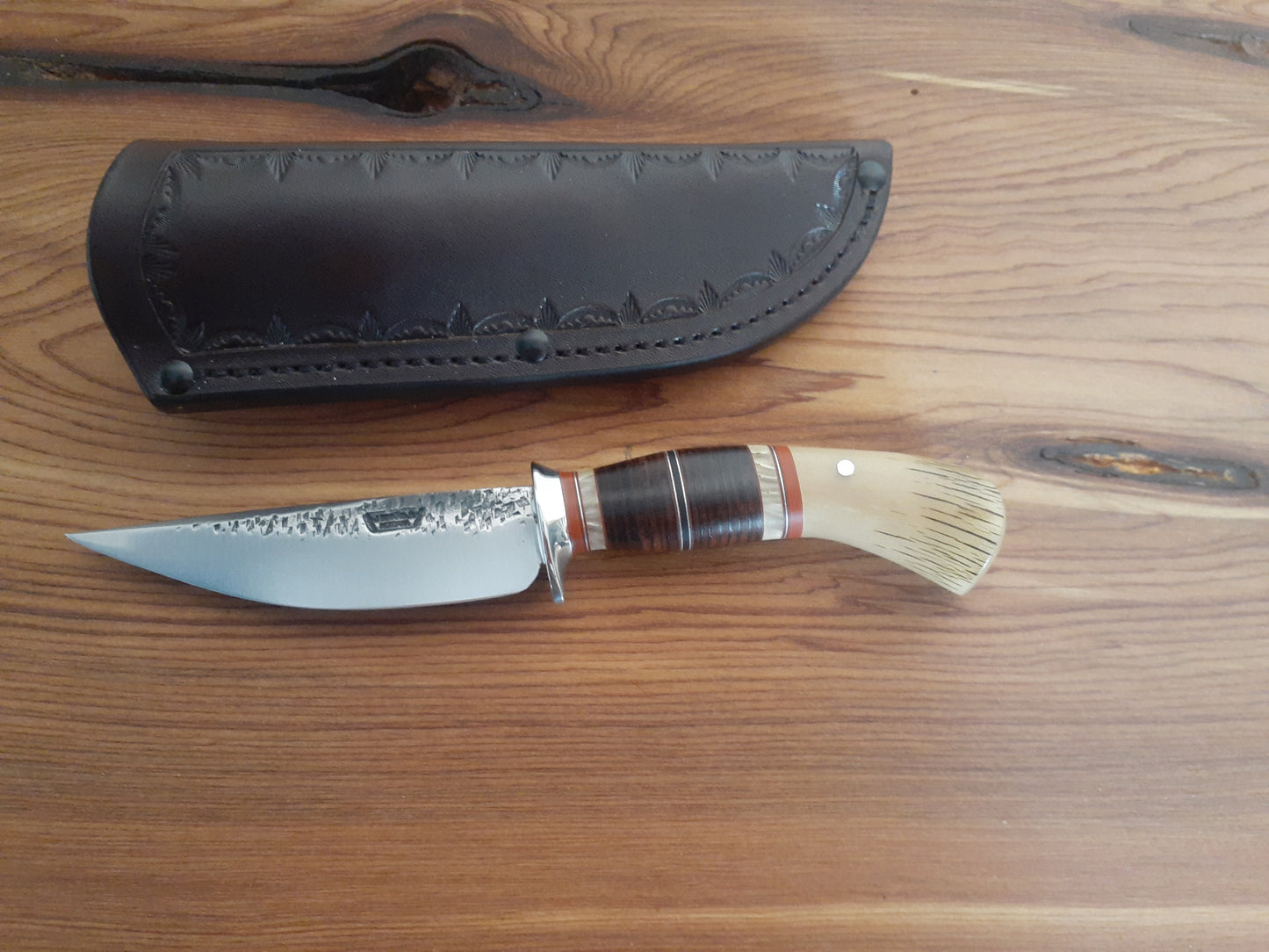 Handmade J. Behring JR. Trout & Bird Sheath Knife