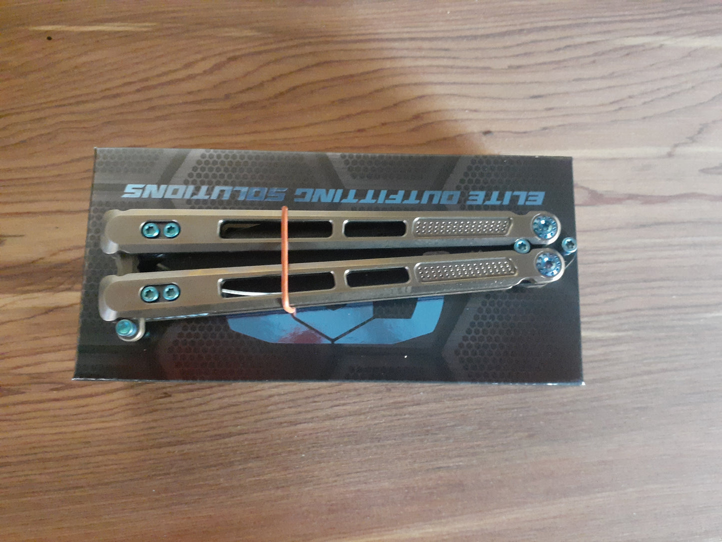 EOS Trident Bronze/Blue Butterfly knife