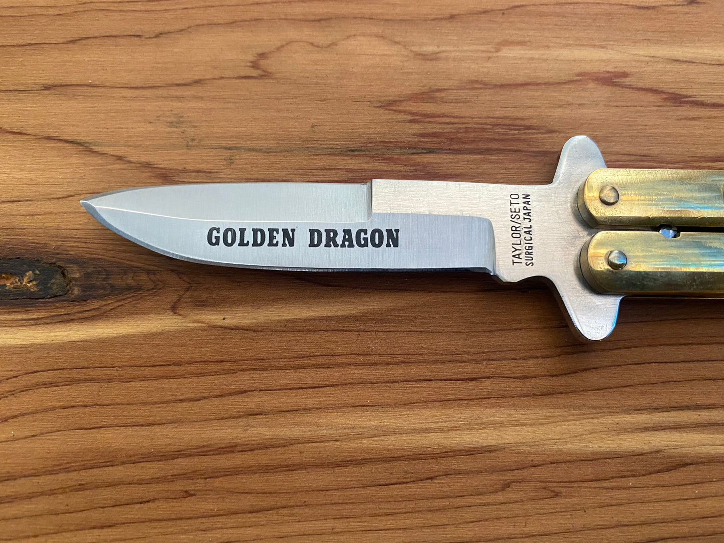 Vintage Taylor/Seto G-993 Golden Dragon Butterfly Knife