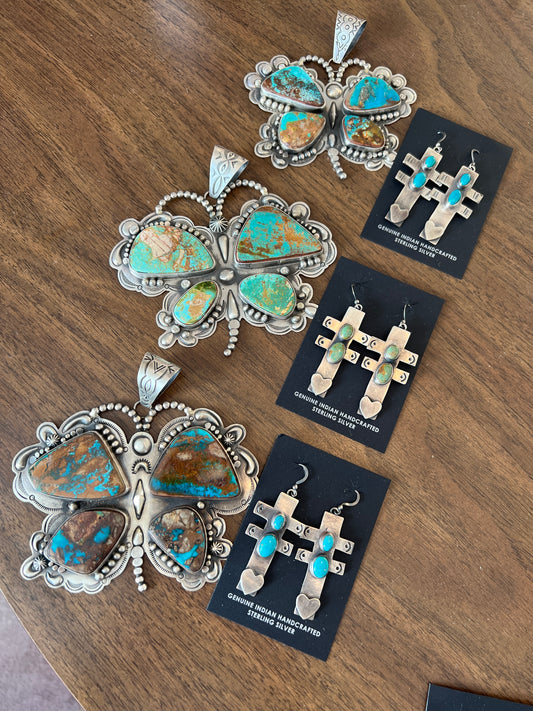 Dean Sandoval Turquoise Butterfly Pendants