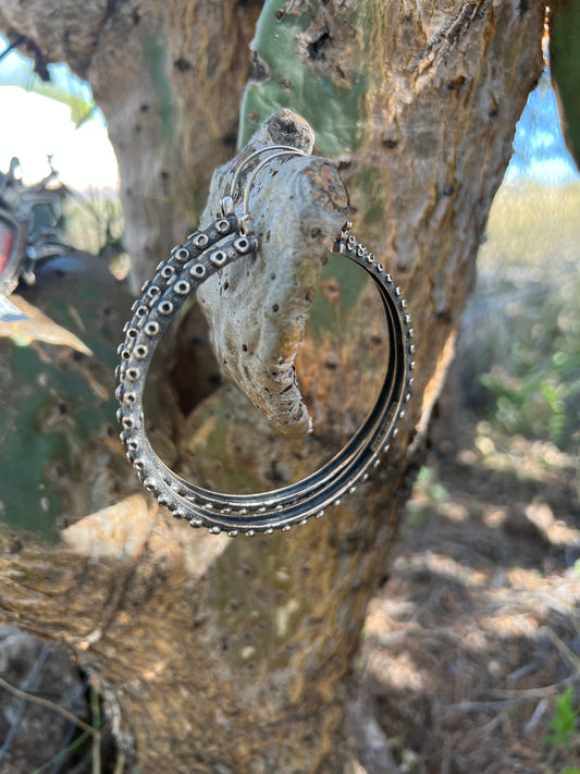 Balinese Sterling Tentacle Hoops
