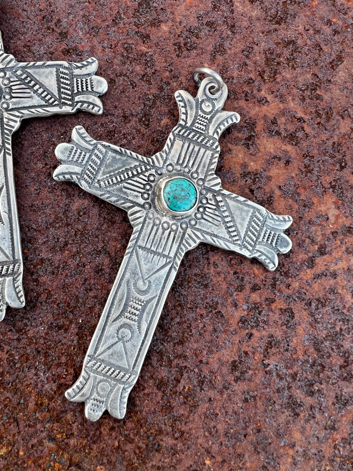 Spanish Cross Pendants by Santa Fe Artist, Buffalo