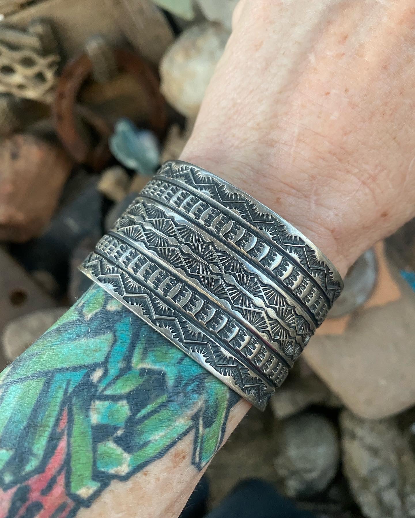 Sunshine Reeves Wide Stamped Cuff